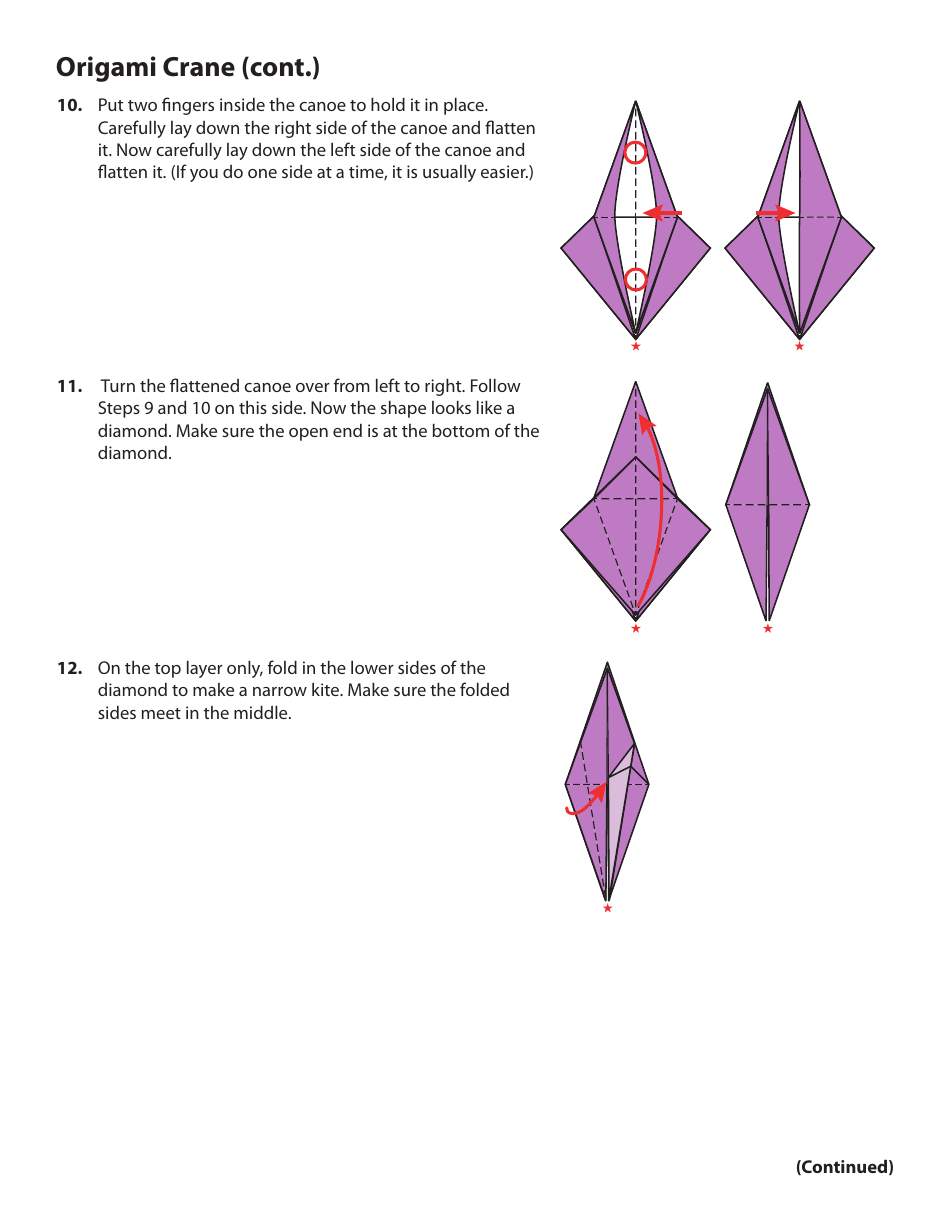 Origami Paper Crane - Violet, Page 3