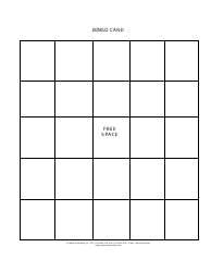 Document preview: Bingo Card Template