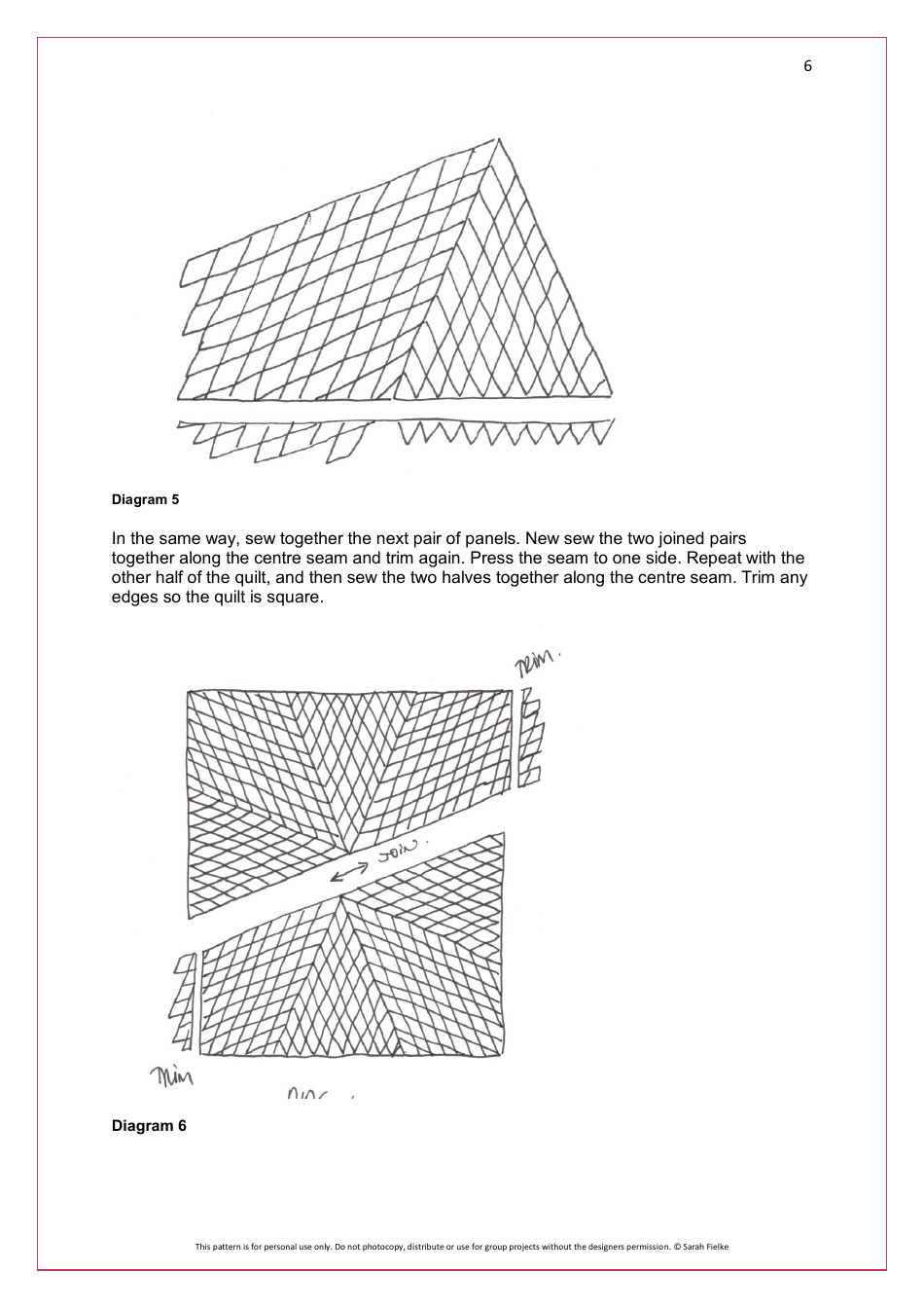 Lonely Hearts Quilt Pattern Templates - Sarah Fielke, Page 6