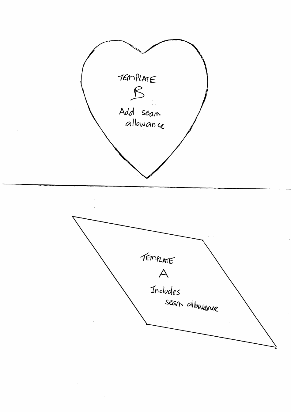 Lonely Hearts Quilt Pattern Templates - Sarah Fielke, Page 9