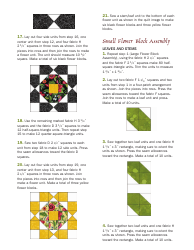 Flower Blossoms Quilt Pattern, Page 5