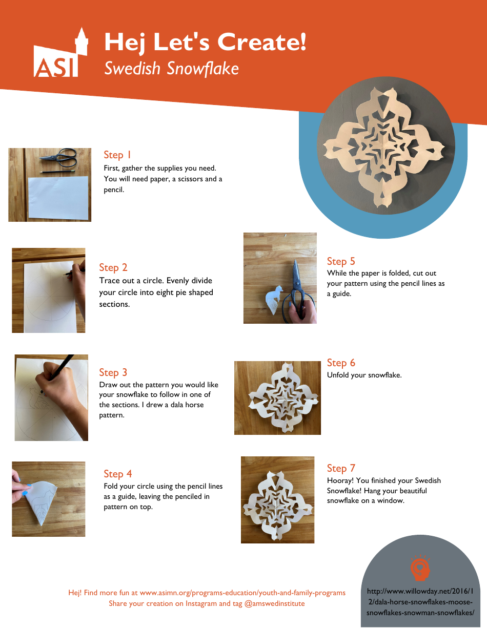 Swedish Snowflake Pattern Download Printable PDF | Templateroller