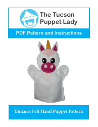 Unicorn Felt Hand Puppet Template - the Tucson Puppet Lady