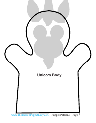Unicorn Felt Hand Puppet Template - the Tucson Puppet Lady, Page 7