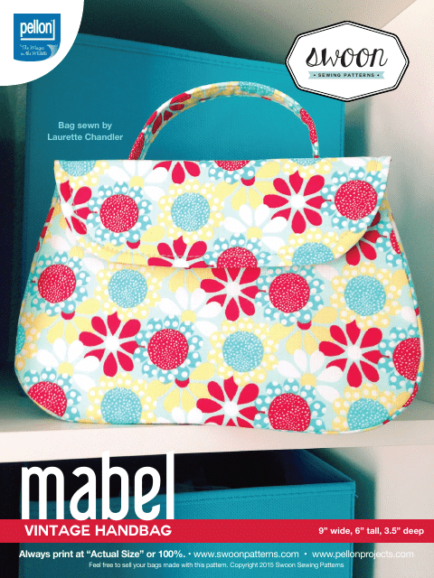Mabel Vintage Handbag Sewing Templates - Image Preview