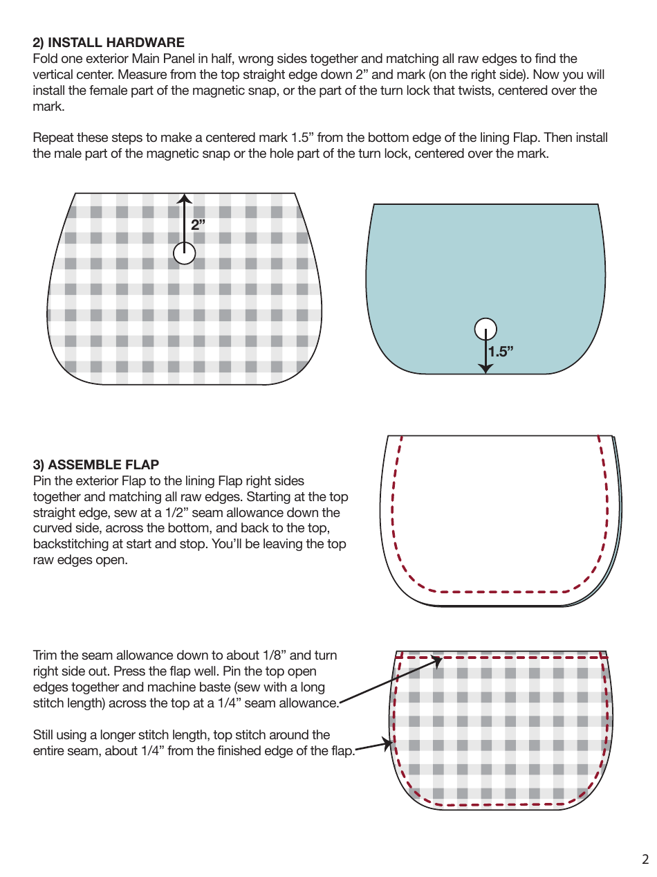 Mabel Vintage Handbag Sewing Templates, Page 3
