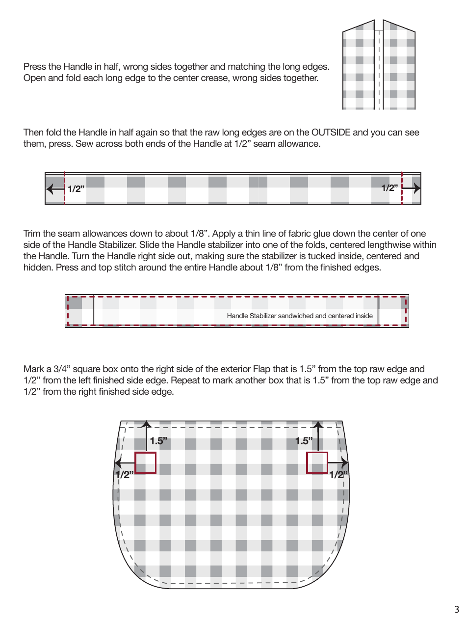 Mabel Vintage Handbag Sewing Templates, Page 4