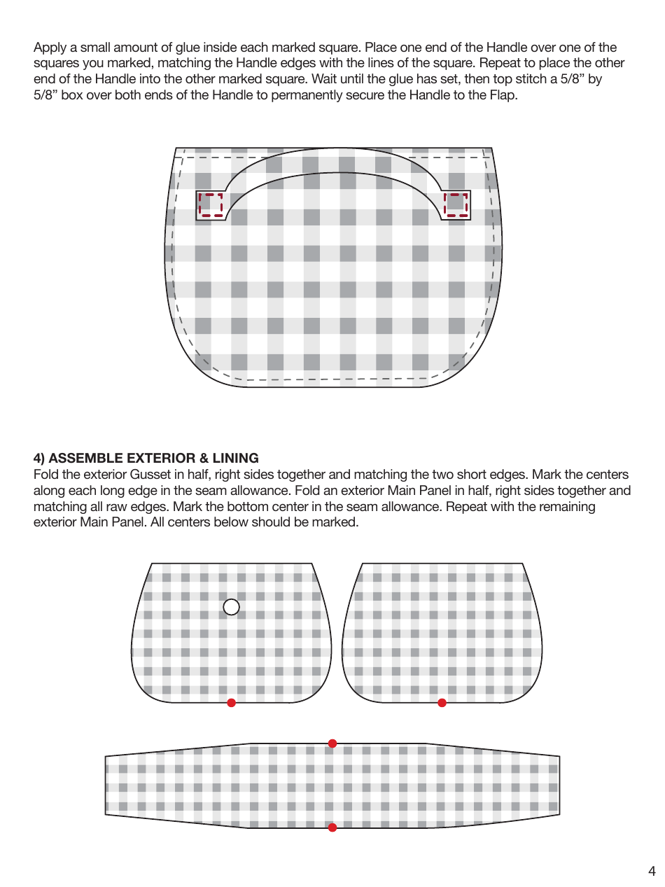 Mabel Vintage Handbag Sewing Templates, Page 5