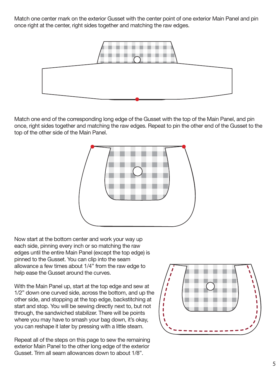 Mabel Vintage Handbag Sewing Templates, Page 6