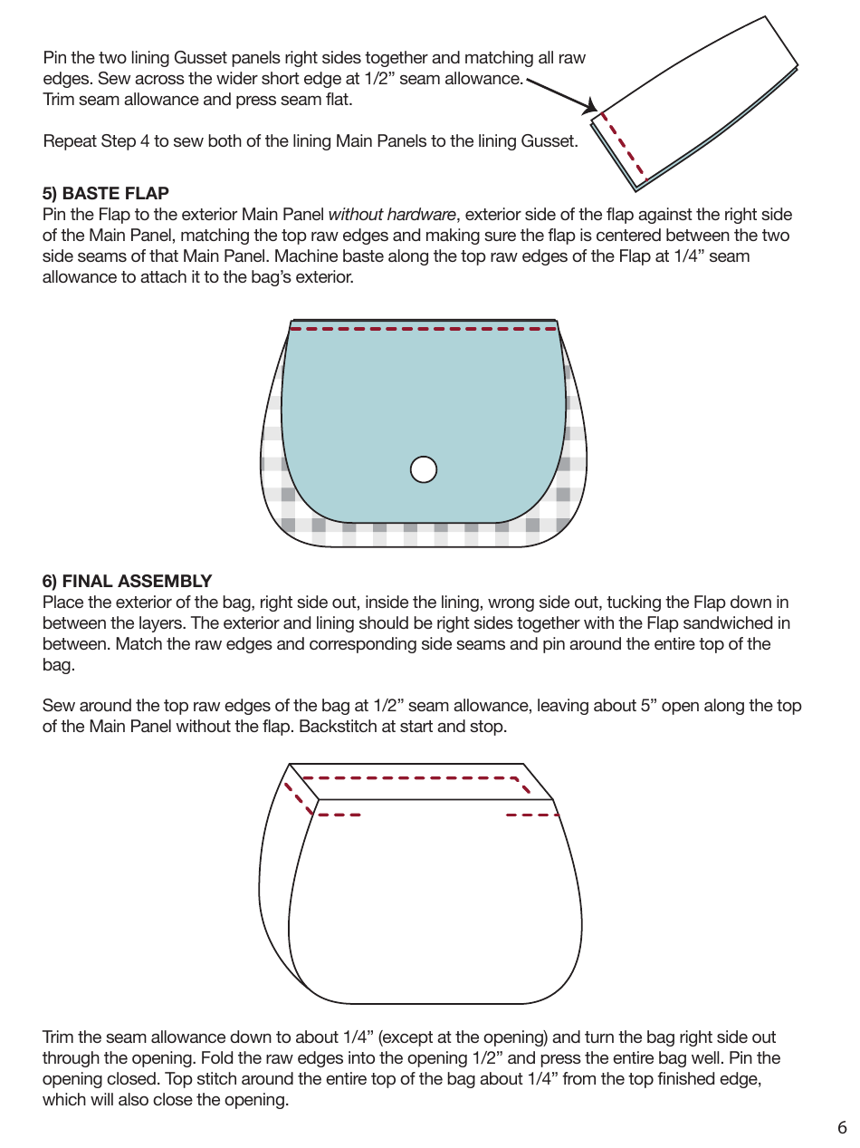 Mabel Vintage Handbag Sewing Templates Download Printable PDF ...