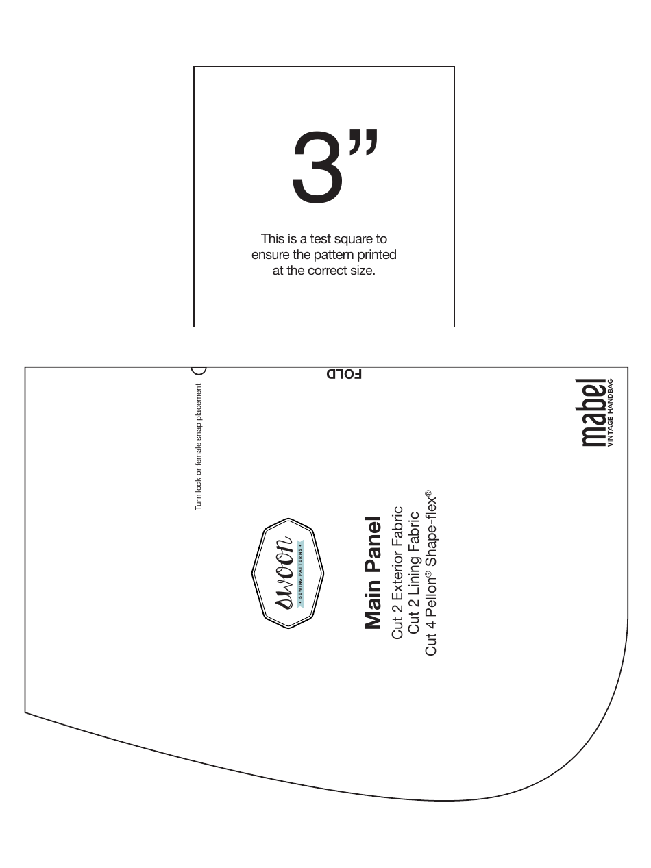 Mabel Vintage Handbag Sewing Templates, Page 8
