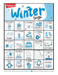 Document preview: Winter Bingo Print Template