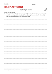 Daily Activities English Exercise Sheet - Allthingstopics, Page 8
