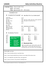 Daily Activities English Exercise Sheet - Allthingstopics, Page 9