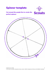 Document preview: Purple Spinner Cutting Template