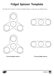 Document preview: Fidget Spinner Templates - Black and White