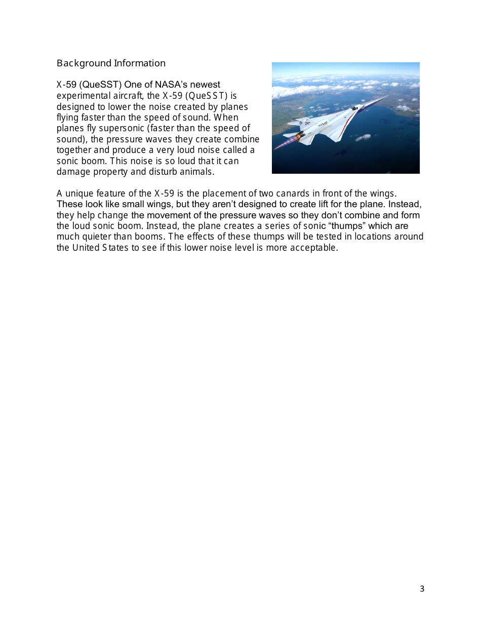 NASA X-59 Paper Model Template, Page 3