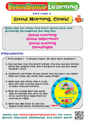 Good Morning Clock Face Templates