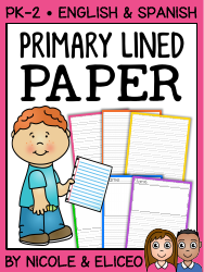 Primary Lined Paper - Nicoleandeliceo (English/Spanish)