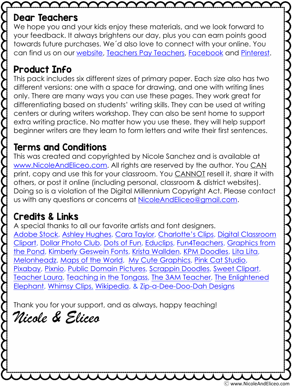 Primary Lined Paper - Nicoleandeliceo (English / Spanish), Page 3