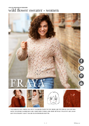 Wild Flower Women&#039;s Sweater Knitting Pattern and Chart - Frayayarn