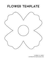 Document preview: Flower Template - Four Petals