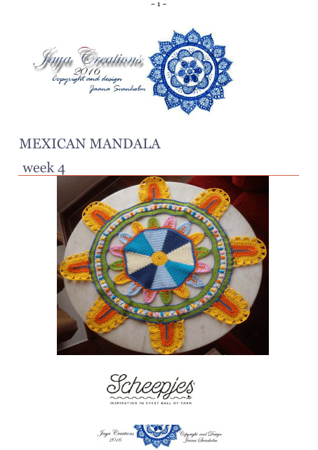 Mexican Mandala Crochet Pattern Image Preview