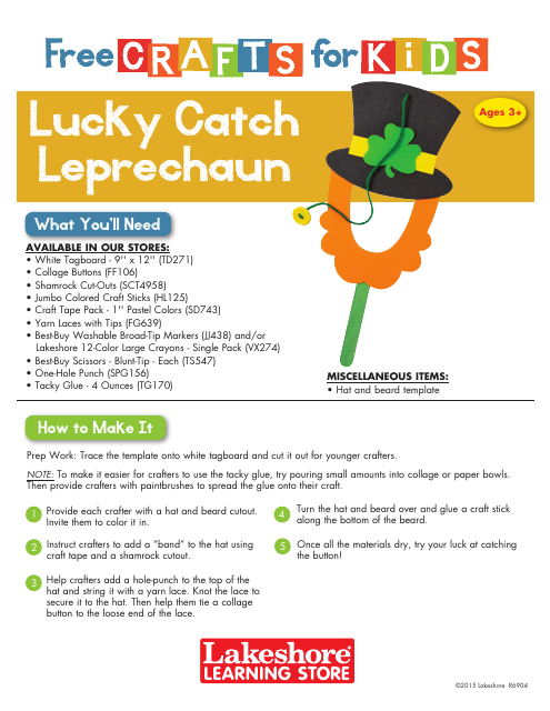 Lucky Catch Leprechaun Template - Lakeshore