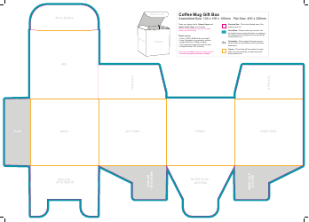 Document preview: Coffee Mug Gift Box Template