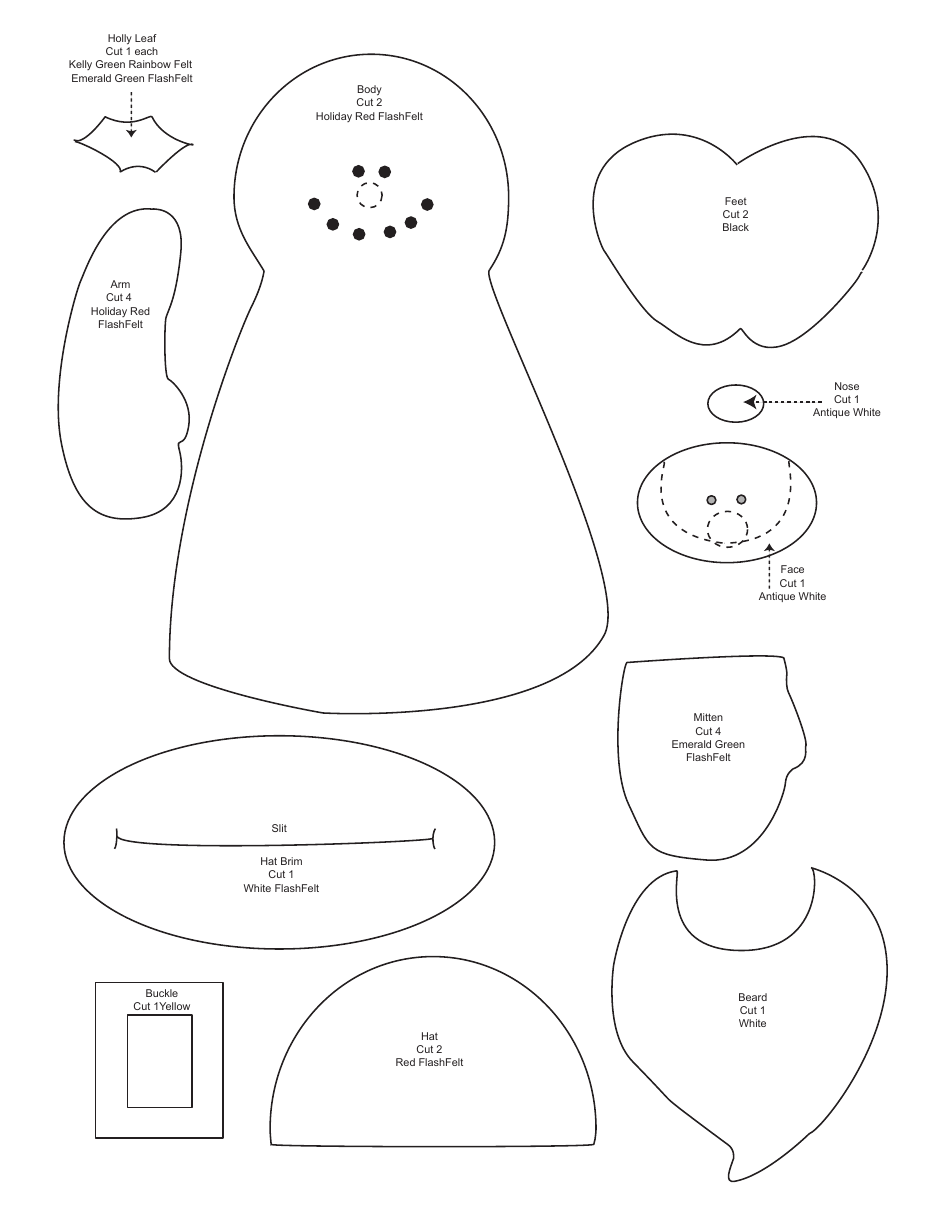 Snowman Hand Puppet template