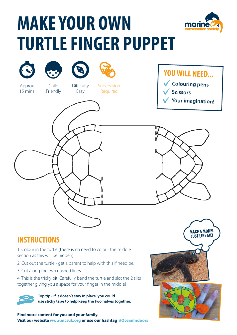 Turtle Finger Puppet Template Download Printable PDF Templateroller