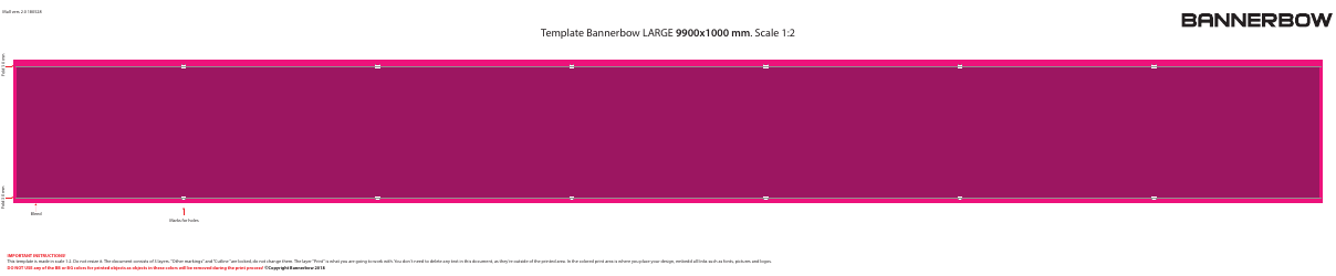 Document preview: 9900x1000mm Banner Print Template - Bannerbow