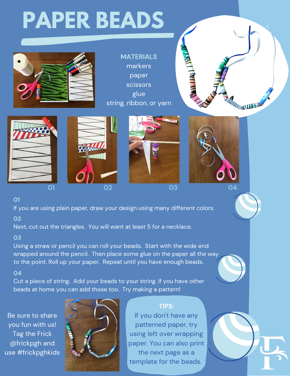 Paper Bead Templates - Preview Image