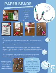 Document preview: Paper Bead Templates