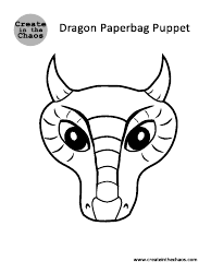 Dragon Paperbag Puppet Template