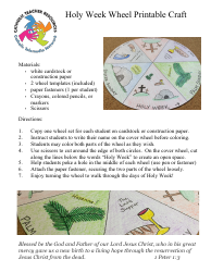Holy Week Wheel Craft Templates, Page 2