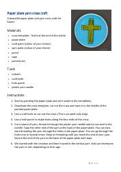 Document preview: Paper Plate Yarn Cross Pattern Template