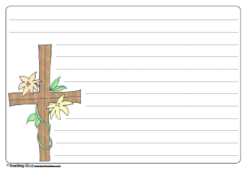Document preview: Easter Cross Card Template