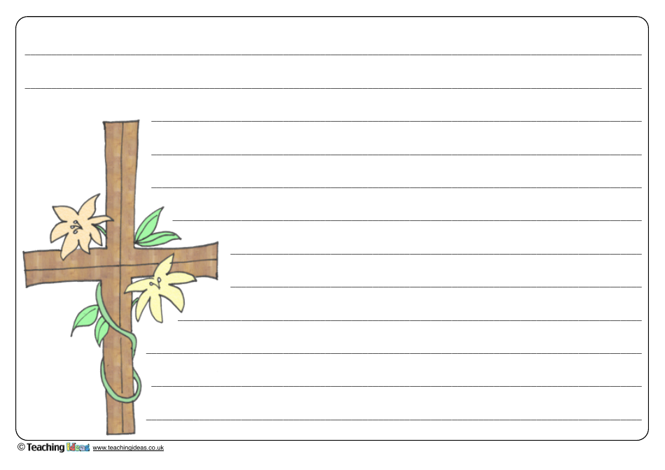 Easter Cross Card Template - Beautifully-designed Easter Cross Card template