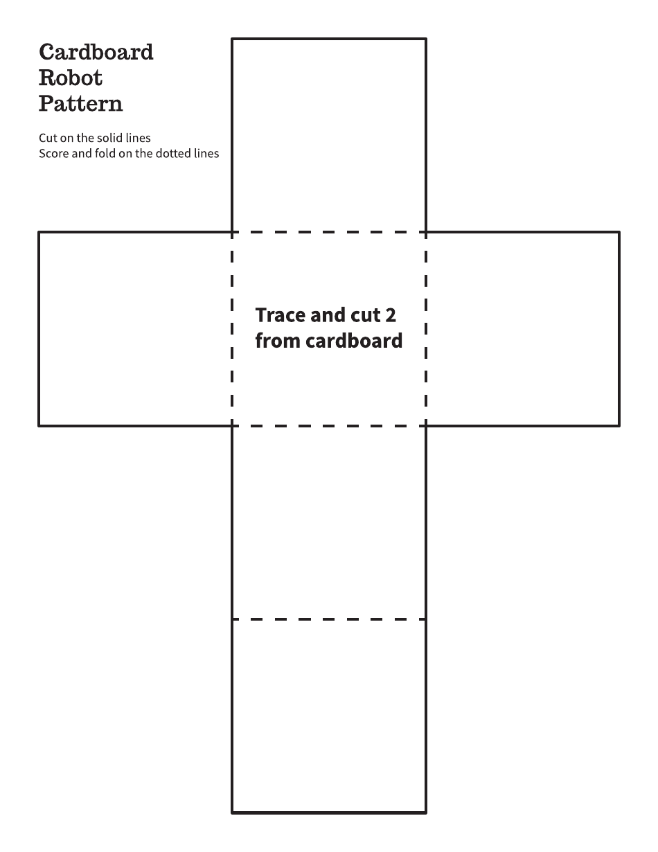 Cardboard Robot Pattern Template, Page 1