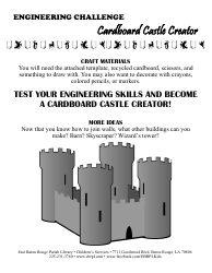 Document preview: Cardboard Castle Template