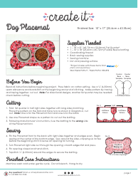 Document preview: Quarter Bone Placemat Template