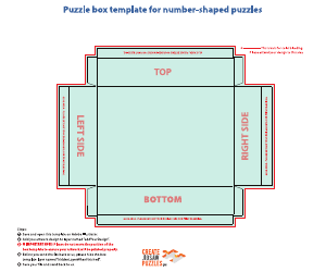 Document preview: Puzzle Box Template for Number-Shaped Puzzles