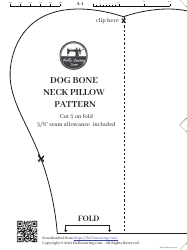 Document preview: Dog Bone Neck Pillow Template - Hellosewing