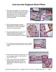 Dogbone Neck Pillow Pattern Piece Template - Judy Danz, Page 3