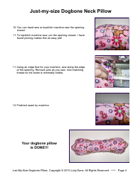 Dogbone Neck Pillow Pattern Piece Template - Judy Danz, Page 4