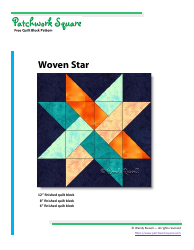 Document preview: Woven Star Quilt Block Pattern - Wendy Russell