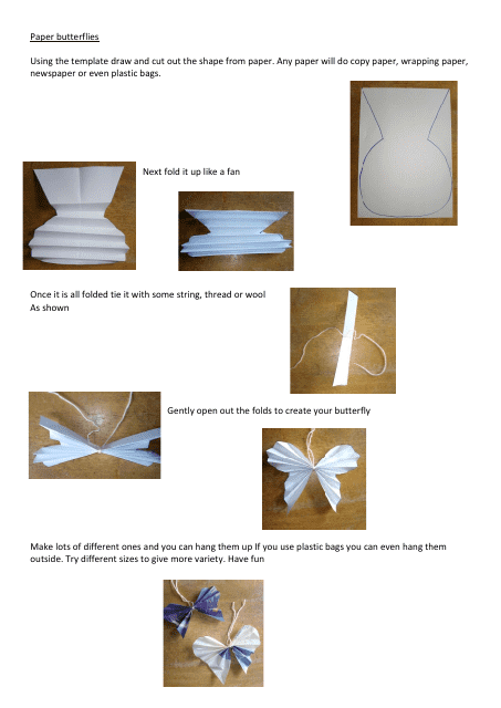 Preview image of Simple Paper Butterfly document on TemplateRoller
