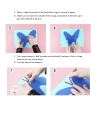 3d Paper Butterfly Craft Template, Page 2