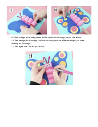 3d Paper Butterfly Craft Template, Page 3